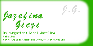 jozefina giczi business card